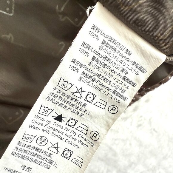 Giordano Junior Polka Dot Hooded Puffer Jacket Girl 5-6 Years Brown - Picture 10 of 10